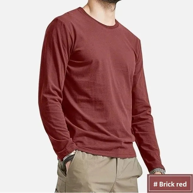 VARDALABEL Men’s Slim Fit Long Sleeve Tee