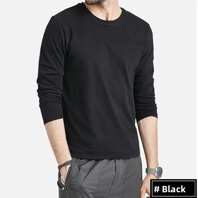 VARDALABEL Men’s Slim Fit Long Sleeve Tee