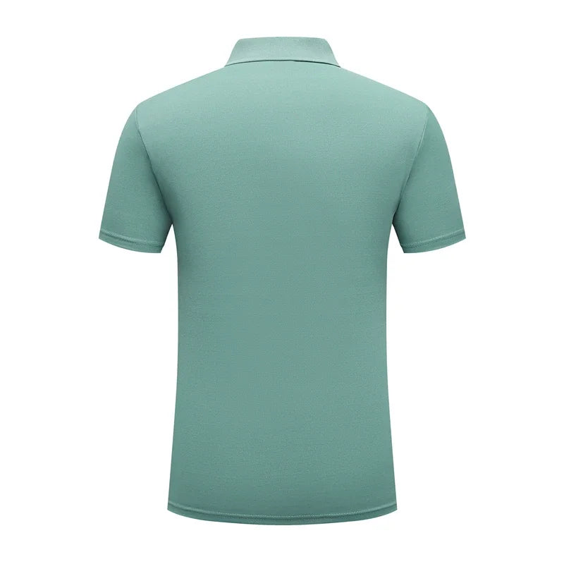 VARDALABEL Men’s Solid Color Short Sleeve Polo Shirt