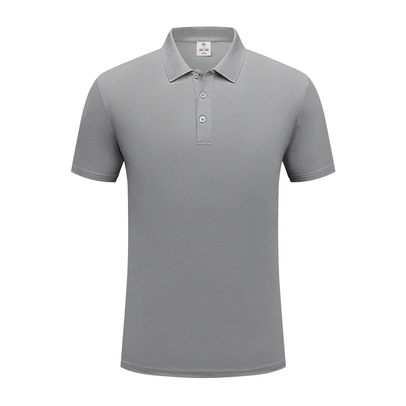 VARDALABEL Men’s Solid Color Short Sleeve Polo Shirt
