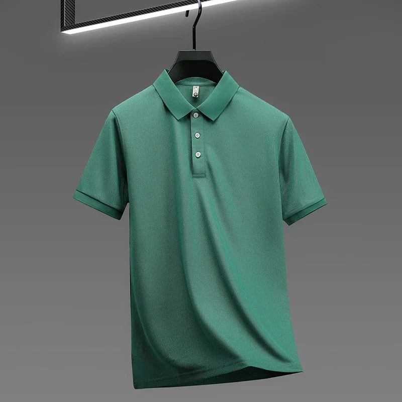 VARDALABEL Men’s Casual & Business Polo Shirt – Short Sleeve, Solid Color, Lightweight Fit