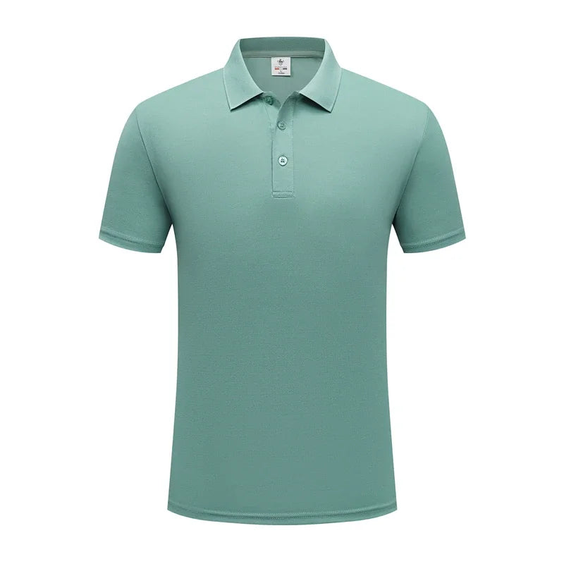 VARDALABEL Men’s Solid Color Short Sleeve Polo Shirt