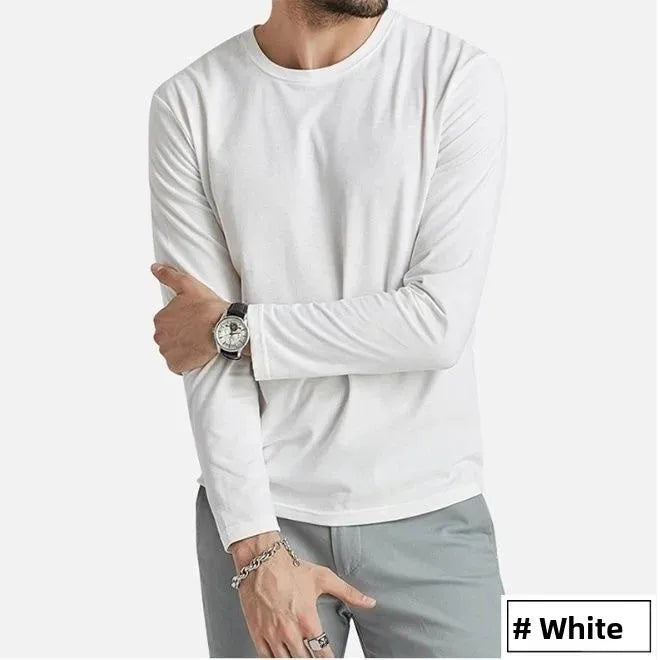 VARDALABEL Men’s Slim Fit Long Sleeve Tee