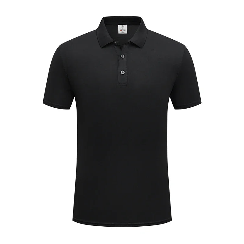 VARDALABEL Men’s Solid Color Short Sleeve Polo Shirt