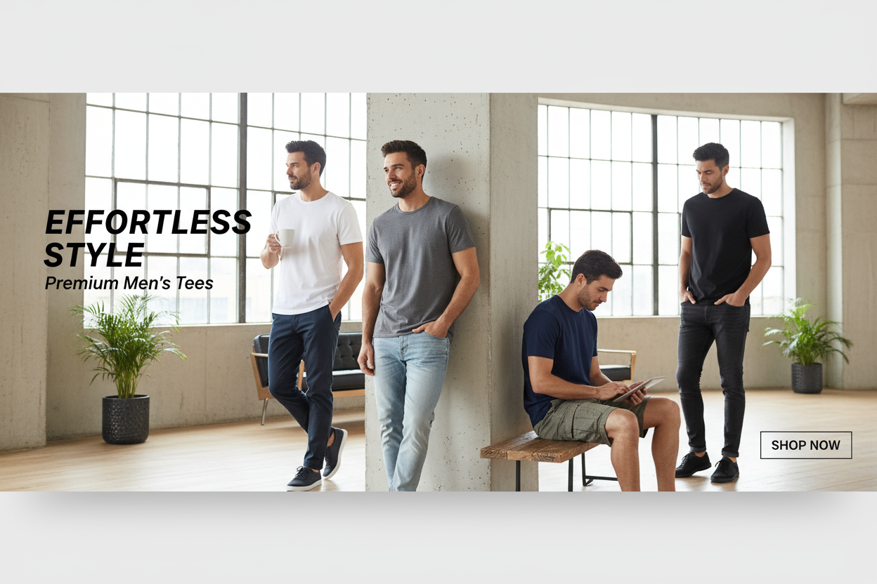 men's t-shirt banner 